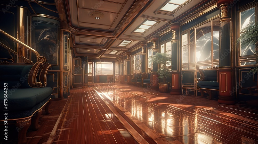 custom made wallpaper toronto digitalInterior of a hotel. AI generated art illustration.