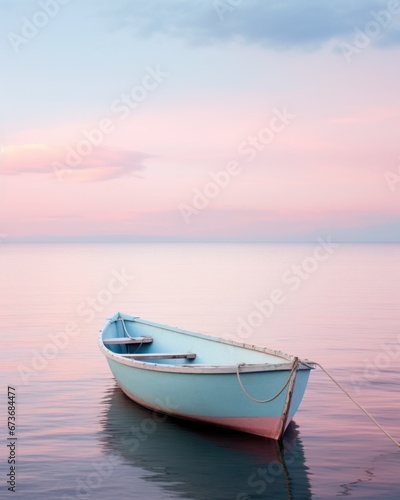 boat at sunset