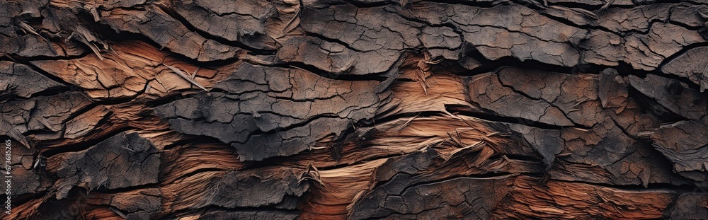 Pine bark long banner, background, texture Pine bark long banner, background, texture