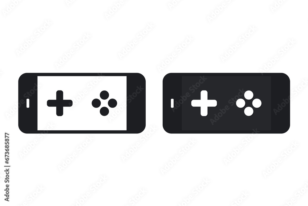 Mobile video game. Illustration vector Mobile video game. Illustration vector