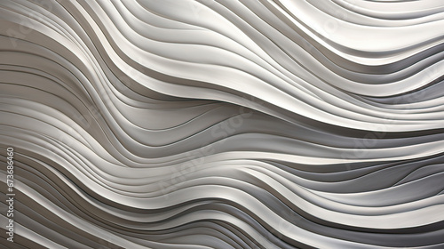 Undulating threads of liquid metal intertwining to form a sleek, modern canvas Ai Generative