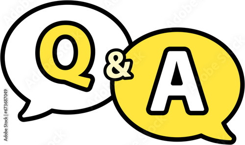 FAQ, questions and answers icon. Line, glyph and filled outline colorful, Q and A speech outline sign. Symbol, logo illustration