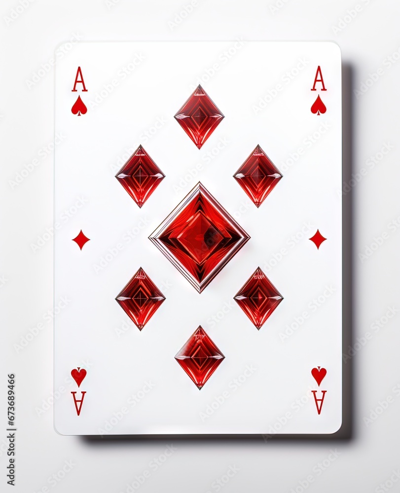 Obraz premium Playing cards isolated on white. AI generated art illustration.