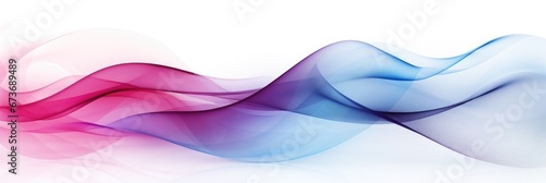 Watercolor style abstraction of razvnotsvetnye wavy and curved lines of bright colors on a white background. Banner