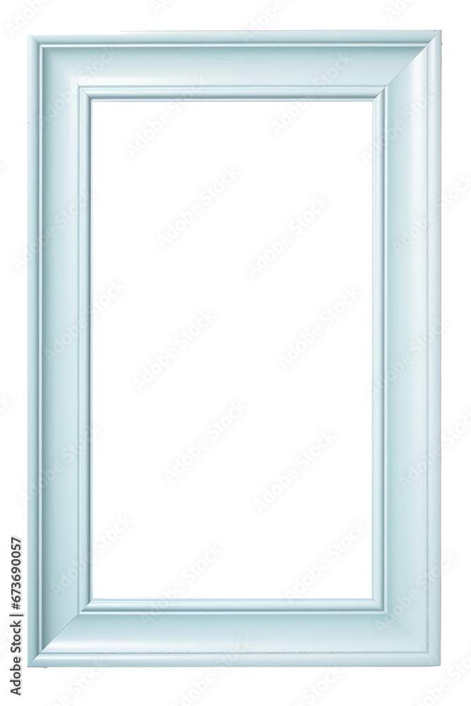 simple thin light blue picture frame on transparent background simple thin light blue picture frame on transparent background