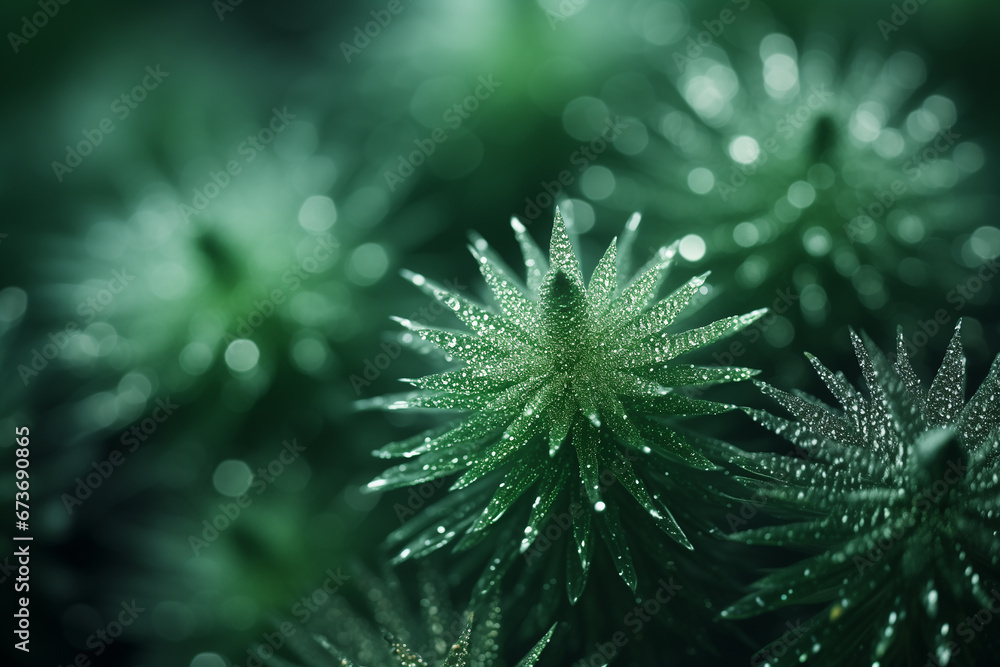 Fototapeta premium Get ready for the holidays with a Christmas tree macro background.