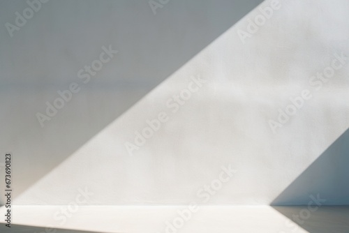 Abstract White Studio Background for Product Presentation  Empty Room with Window Shadows  Blurred Backdrop
