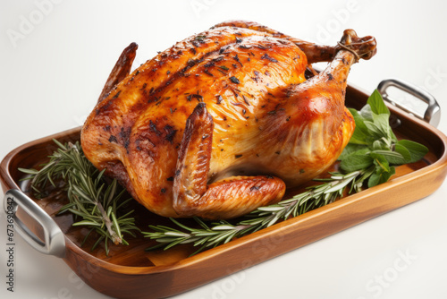 Obraz na płótnie An aromatic roast chicken for thanksgiving festival generative ai w salonie