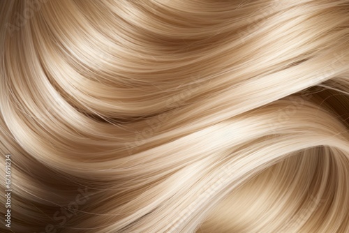 Close-Up of Shiny blond Curly Hair Texture