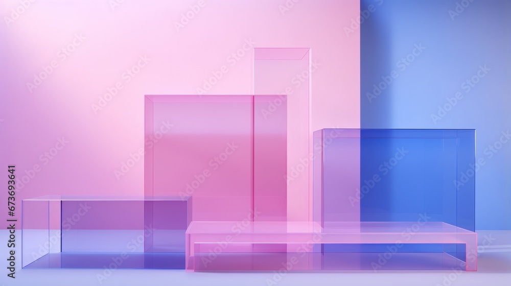 abstract background with transparent glass squares and colorful rectangles abstract background with transparent glass squares and colorful rectangles