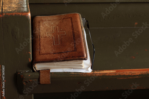 The Holy Bible on the table. A symbol of prayer, faith and belief for Christian people
