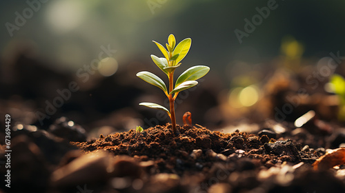 Background of plant shoots