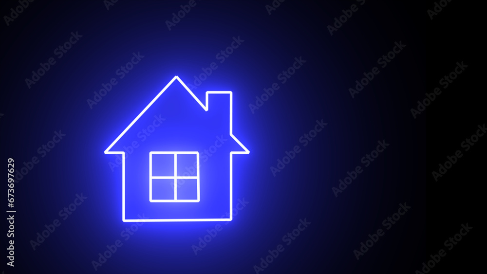 Glowing blue neon home icon, shiny symbol. homepage neon light icon. House, home building. Glowing House simple icon, sign. Neon home panoramic. Social media communication concept Glowing blue neon home icon, shiny symbol. homepage neon light icon. House, home building. Glowing House simple icon, sign. Neon home panoramic. Social media communication concept