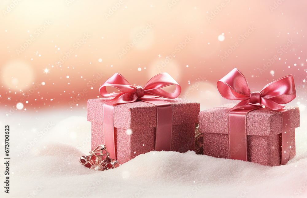 Festive Pink Gift Boxes
