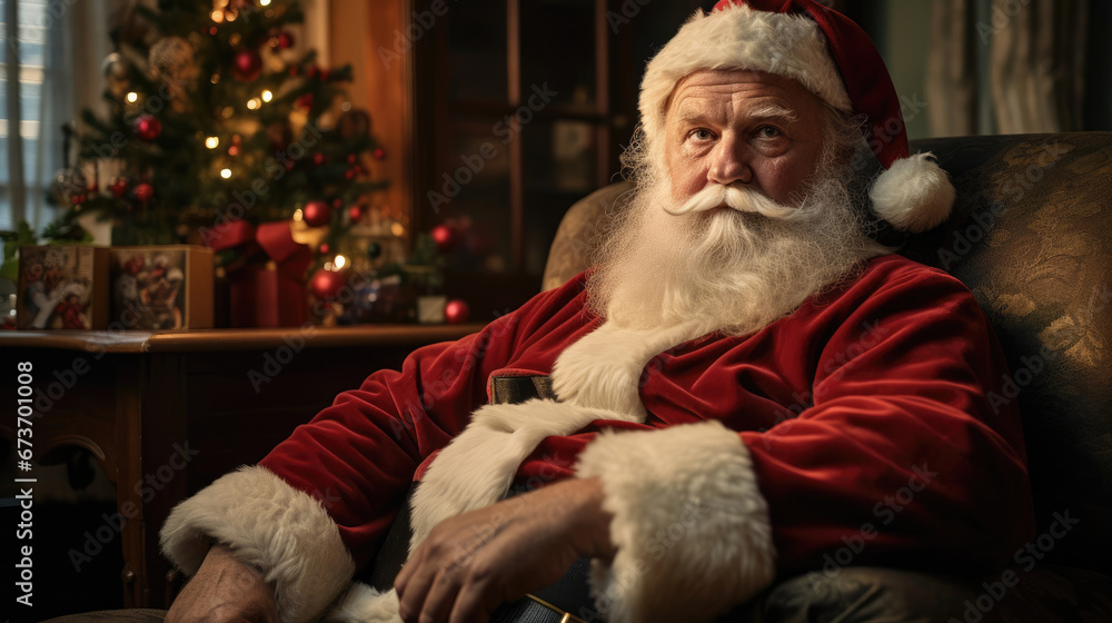 Santa has a deep conversation in a therapist's office revealing complexity Santa has a deep conversation in a therapist's office revealing complexity