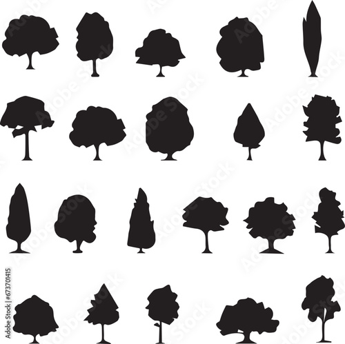 set of trees vector  silhouette  set  illustration  design  tree  icon  paint  element  nature  symbol  art  leaf  shape  collection  color  sign  speech  black  