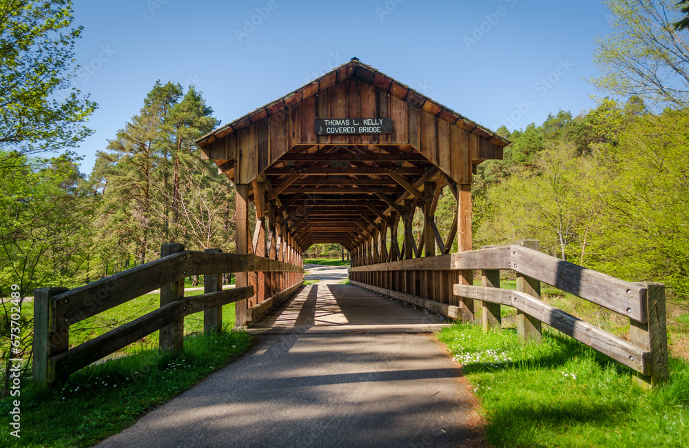 Thomas L. Kelly Covered BridgeAllegany State Park in New York State Thomas L. Kelly Covered BridgeAllegany State Park in New York State