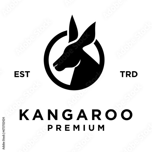 Kangaroo head face Logo icon design illustration