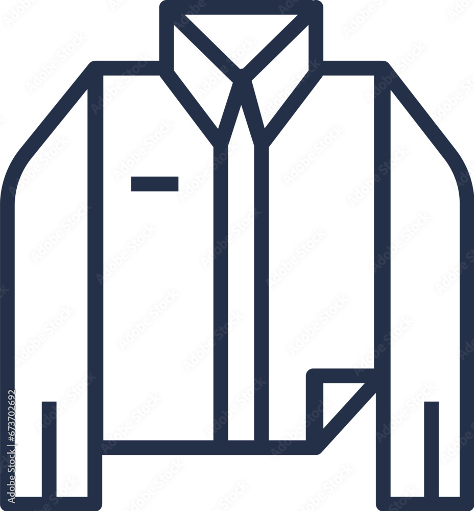Linear icon of classic collared shirt. Casual clothes and shoes. Wardrobe item to create modern fashionable look. Simple dark grey vector symbol isolated on white background Linear icon of classic collared shirt. Casual clothes and shoes. Wardrobe item to create modern fashionable look. Simple dark grey vector symbol isolated on white background
