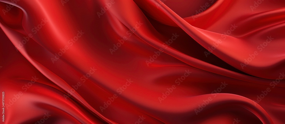 Glossy red fabric banner, wide and vibrant. Glossy red fabric banner, wide and vibrant.