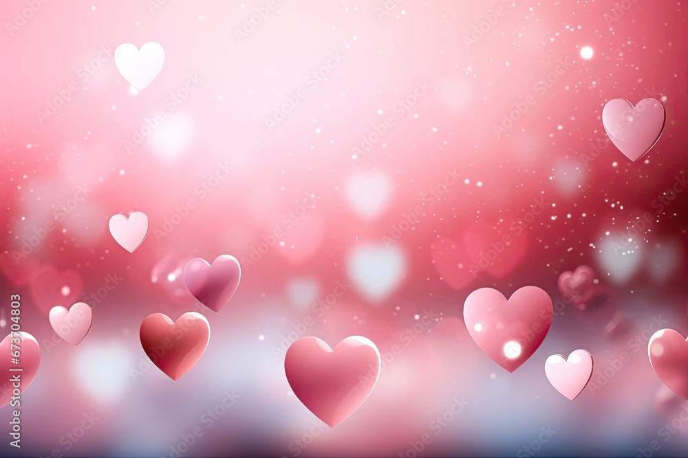 Cute Valentine's Day background with beautiful colors