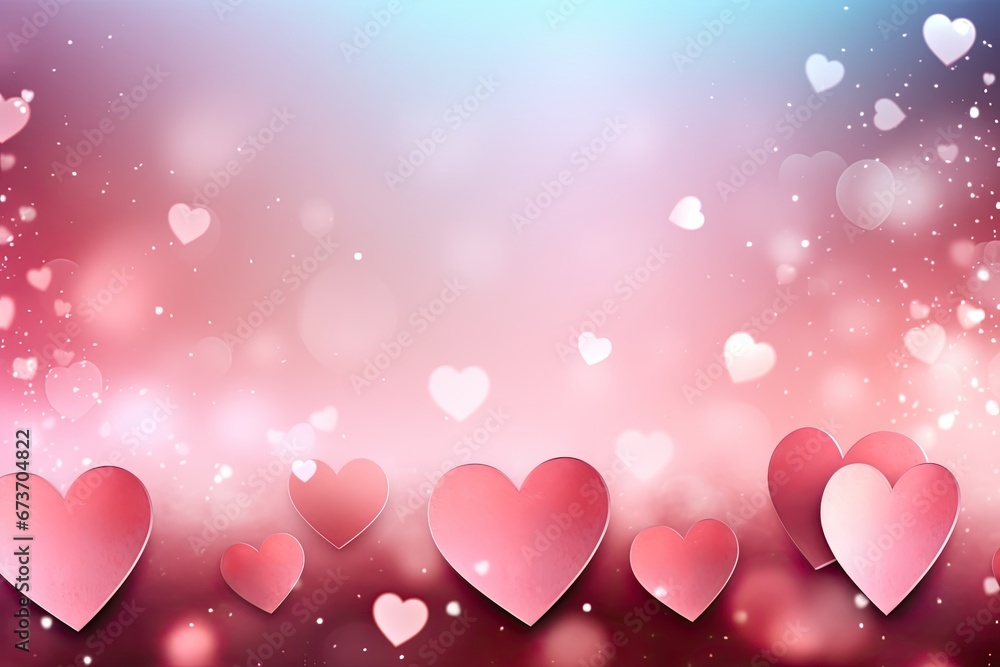 Cute Valentine's Day background with beautiful colors