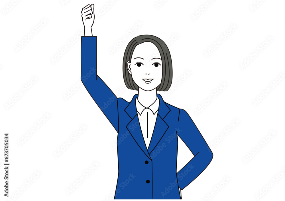 スーツ女性上半身