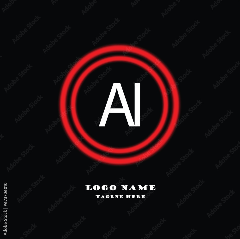 A I Logo. AI Letter Design Template Vector with Black Red Color Initial letters AI logo template design in multiple shapes. Logo icon design template elements, monogram, Linear AI letter logo. A I Logo. AI Letter Design Template Vector with Black Red Color Initial letters AI logo template design in multiple shapes. Logo icon design template elements, monogram, Linear AI letter logo.