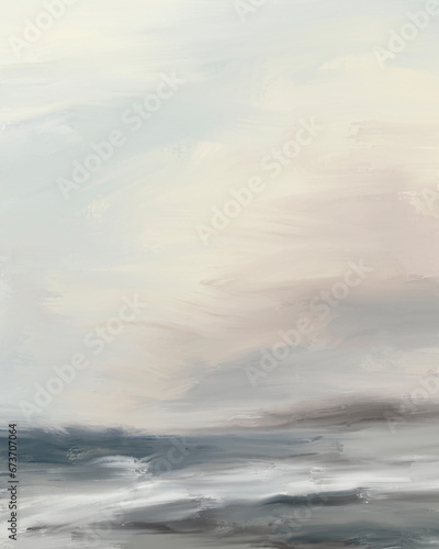 Abstract sea background, vertical backdrop, moody seascape 