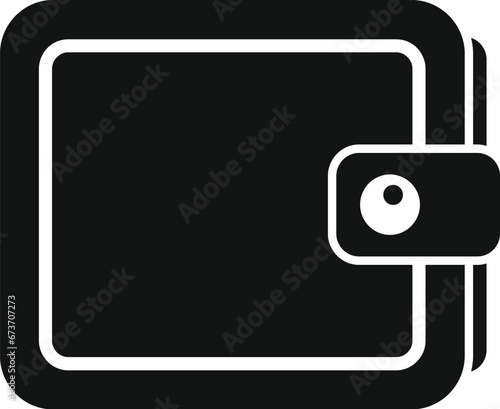 Leather craft wallet icon simple vector. Tape measure machine. Tailor making
