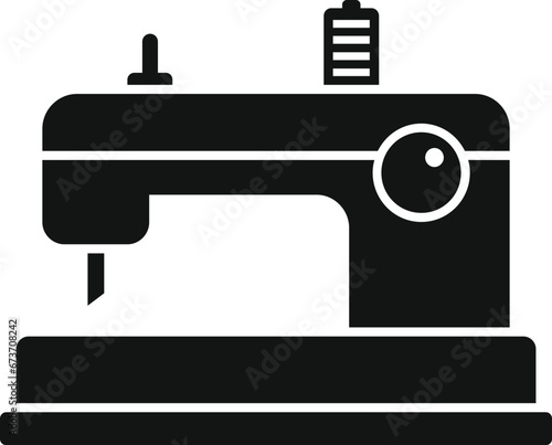 Sewing machine icon simple vector. Craft decorative. Fashion work equipment