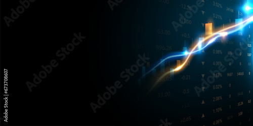 business vector illustration design Stock market charts or Forex trading charts for business and finance ideas.