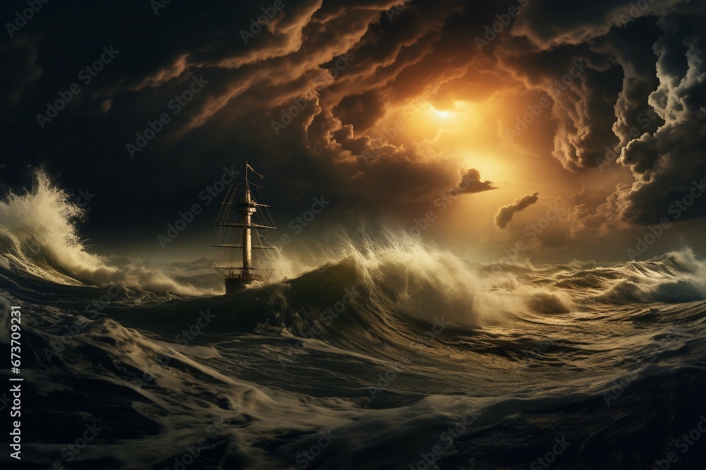 Obraz premium Tempestuous Beauty: Exploring the Majesty of Typhoons 3. 