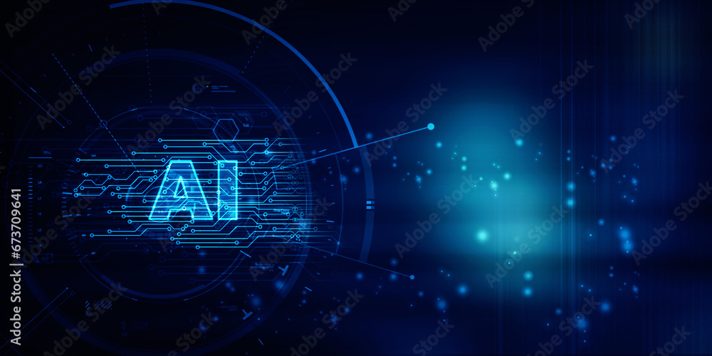 Obraz premium 2d rendering Artificial Intelligence (AI) concept