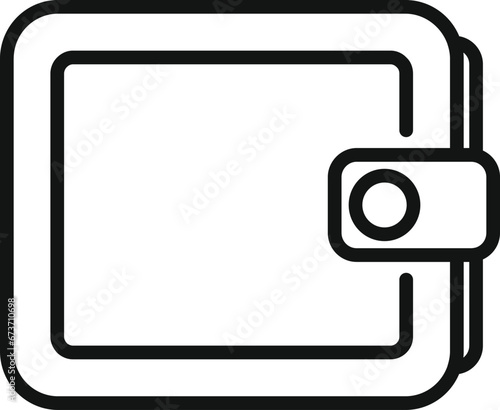 Leather craft wallet icon outline vector. Tape measure machine. Tailor making