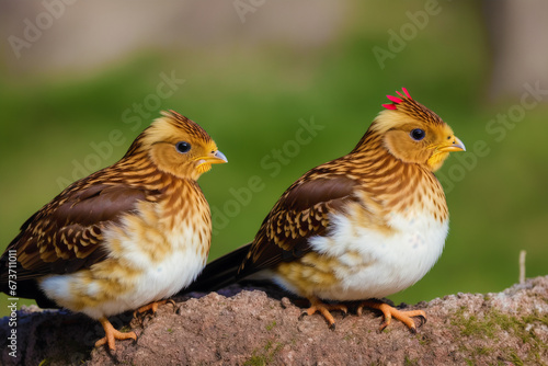 The hen with the chicks. Chicken, rooster. Life in the Henhouse. Generative AI