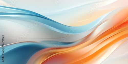 Abstract waves in yellow and blue tones, colorful abstract background.