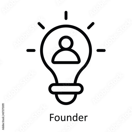 Founder vector  outline Design illustration. Symbol on White background EPS 10 File