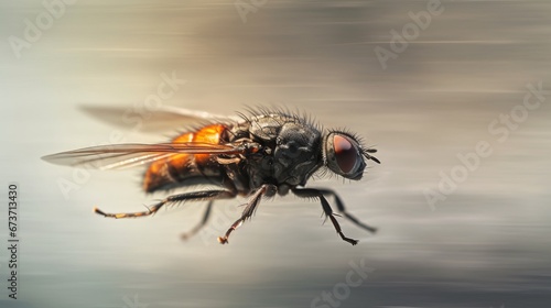 blurred motion fly AI generated illustration