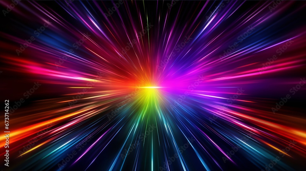 Colorful neon speed light lines background Fiber op AI generated illustration Colorful neon speed light lines background Fiber op AI generated illustration