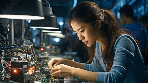An electronics engineer troubleshooting a hardware product's flaws .