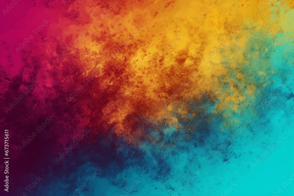 Fototapeta premium Vivid Cyan, Magenta, and Fiery Golden Brown Ombre Artistic Background