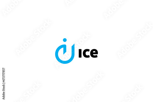 Template monogram logo design with i and c letters