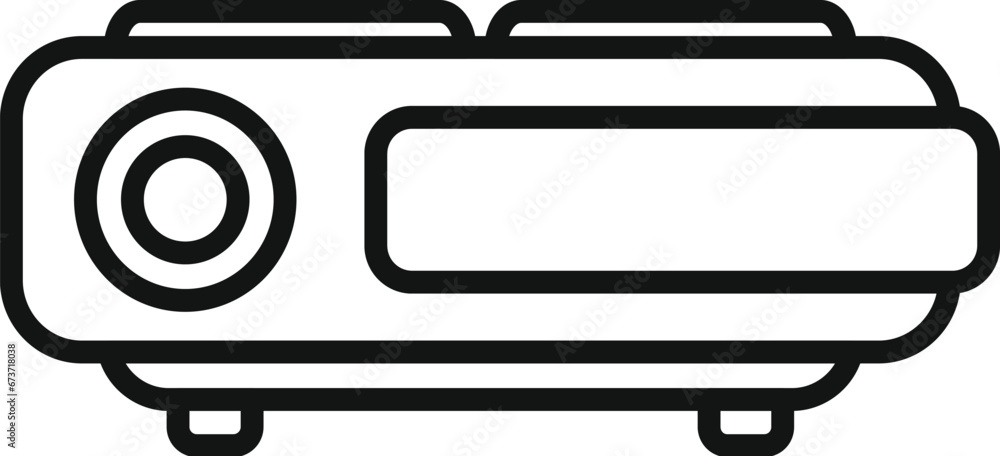 Smart office projector icon outline vector. Work data. Control business Smart office projector icon outline vector. Work data. Control business