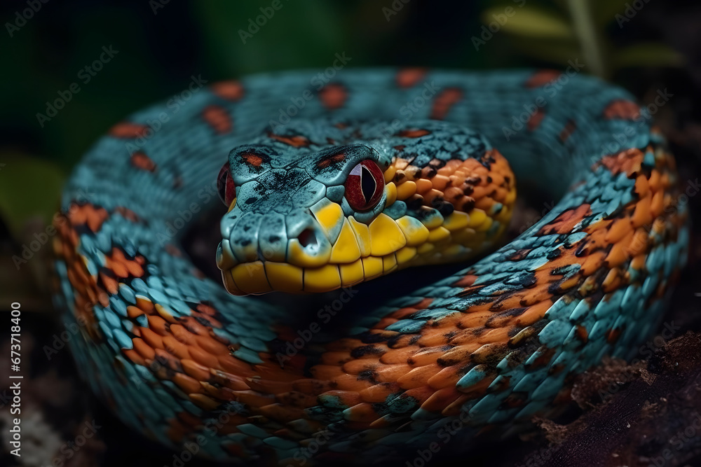 Fototapeta premium snake in the grass. 