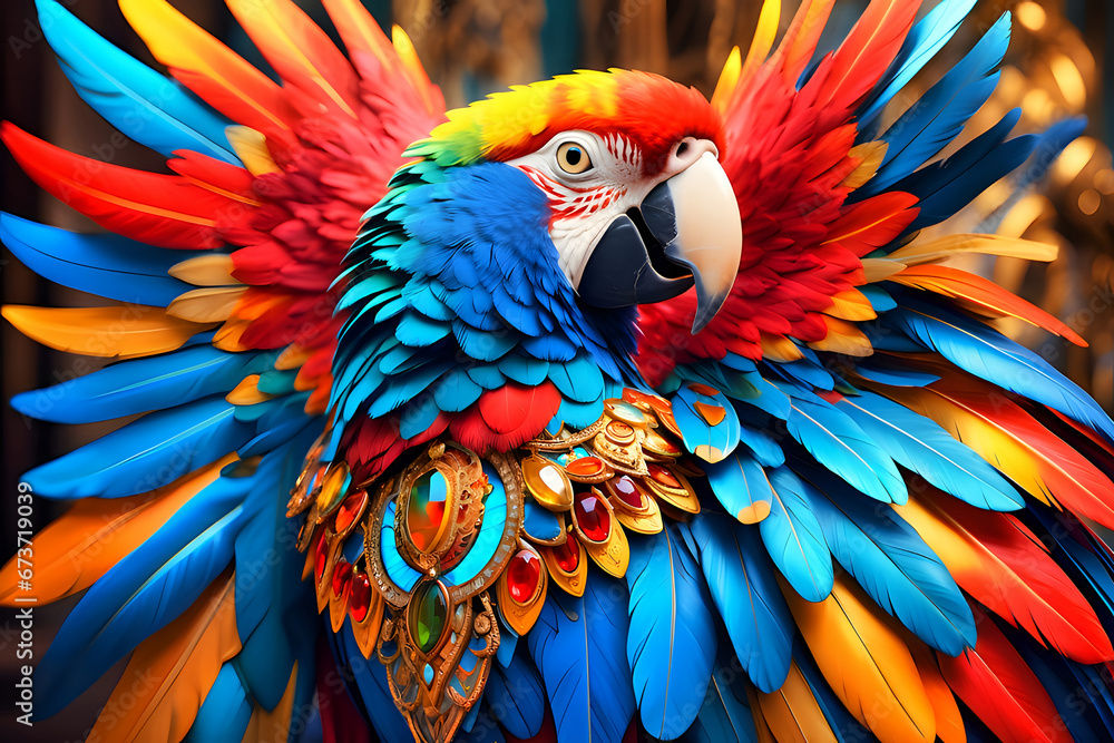 Obraz premium blue and yellow macaw
