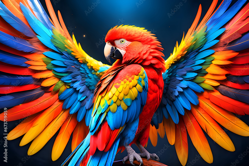 Fototapeta premium blue and yellow macaw