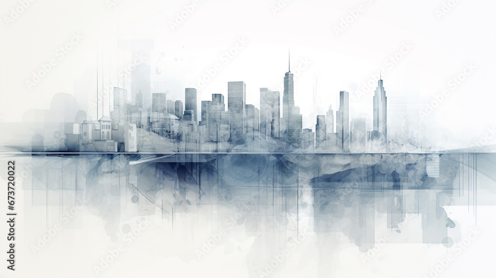 Poster abstract of the city. Sustainable development plan concept - obrazy, fototapety, plakaty 