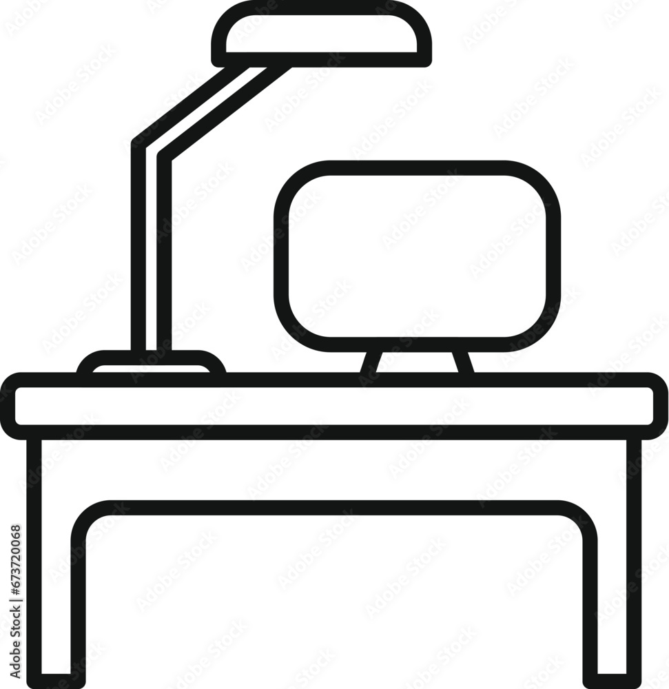 Home smart office icon outline vector. Online work. Data remote Home smart office icon outline vector. Online work. Data remote