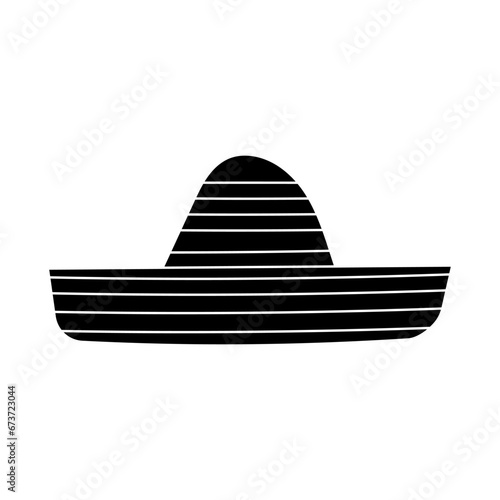 Sombrero icon vector. Headdress illustration sign. Mexico symbol or logo.
